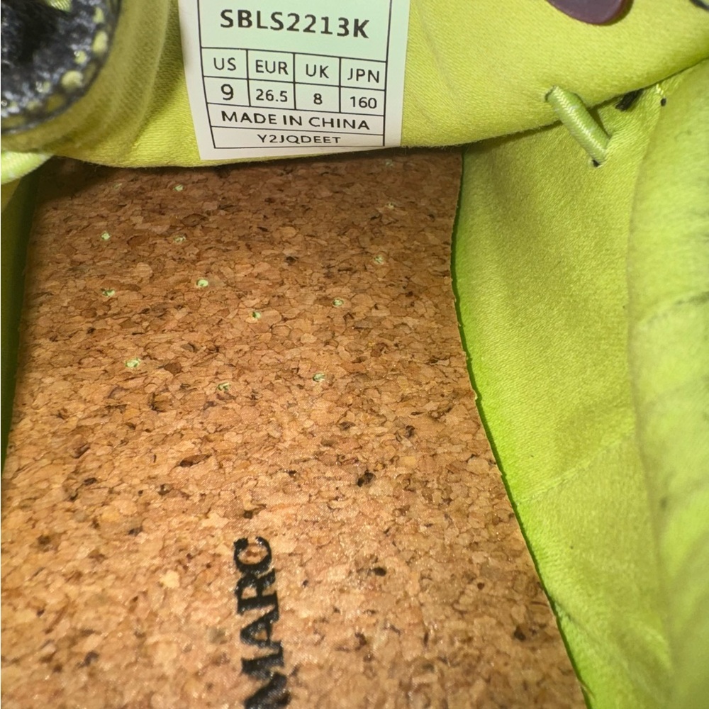 Bruno Marc Boys Slip-On Mesh Loafers Gray Lime Green Lightweight Shoes Size9 NWT - Picture 4 of 6